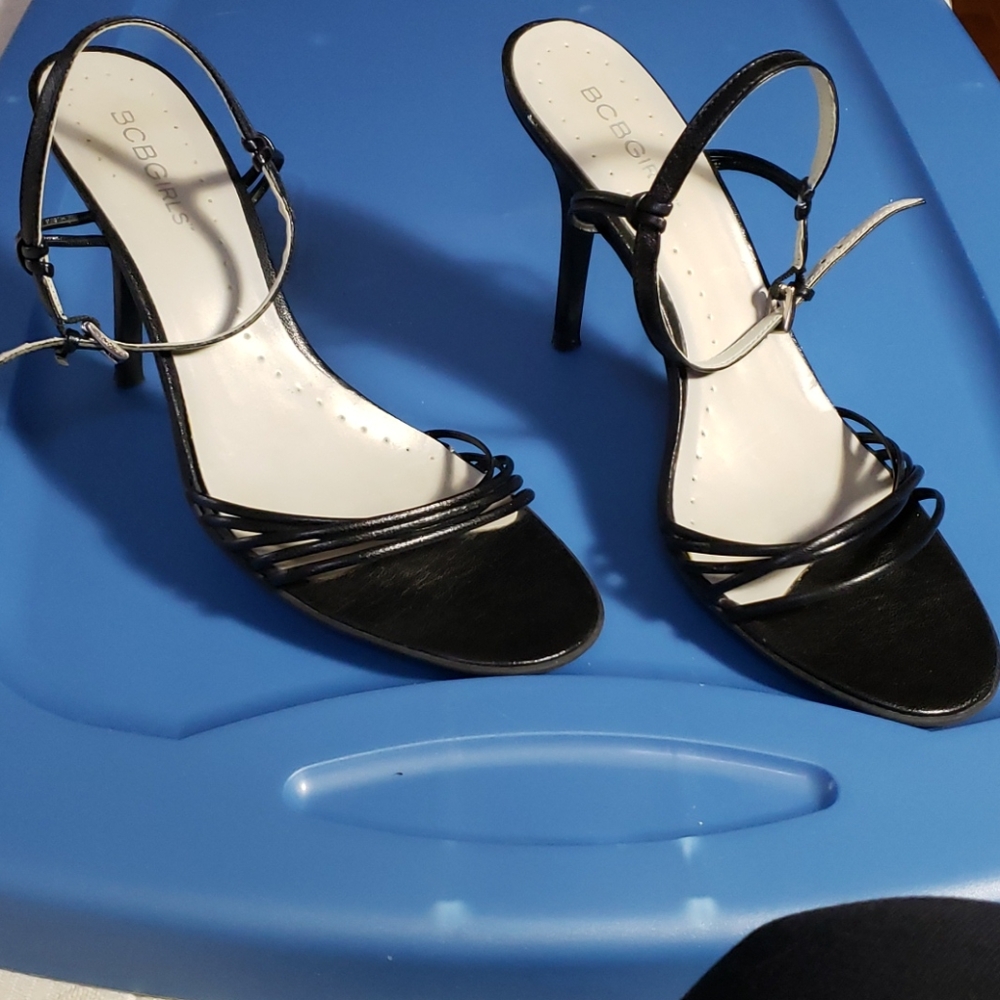 BCBGirls Black Strappy Heels